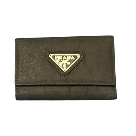 👝 Prada Nylon & Leather Wallet with Key Holder – Black | Made in Italy - Picture 3 of 12